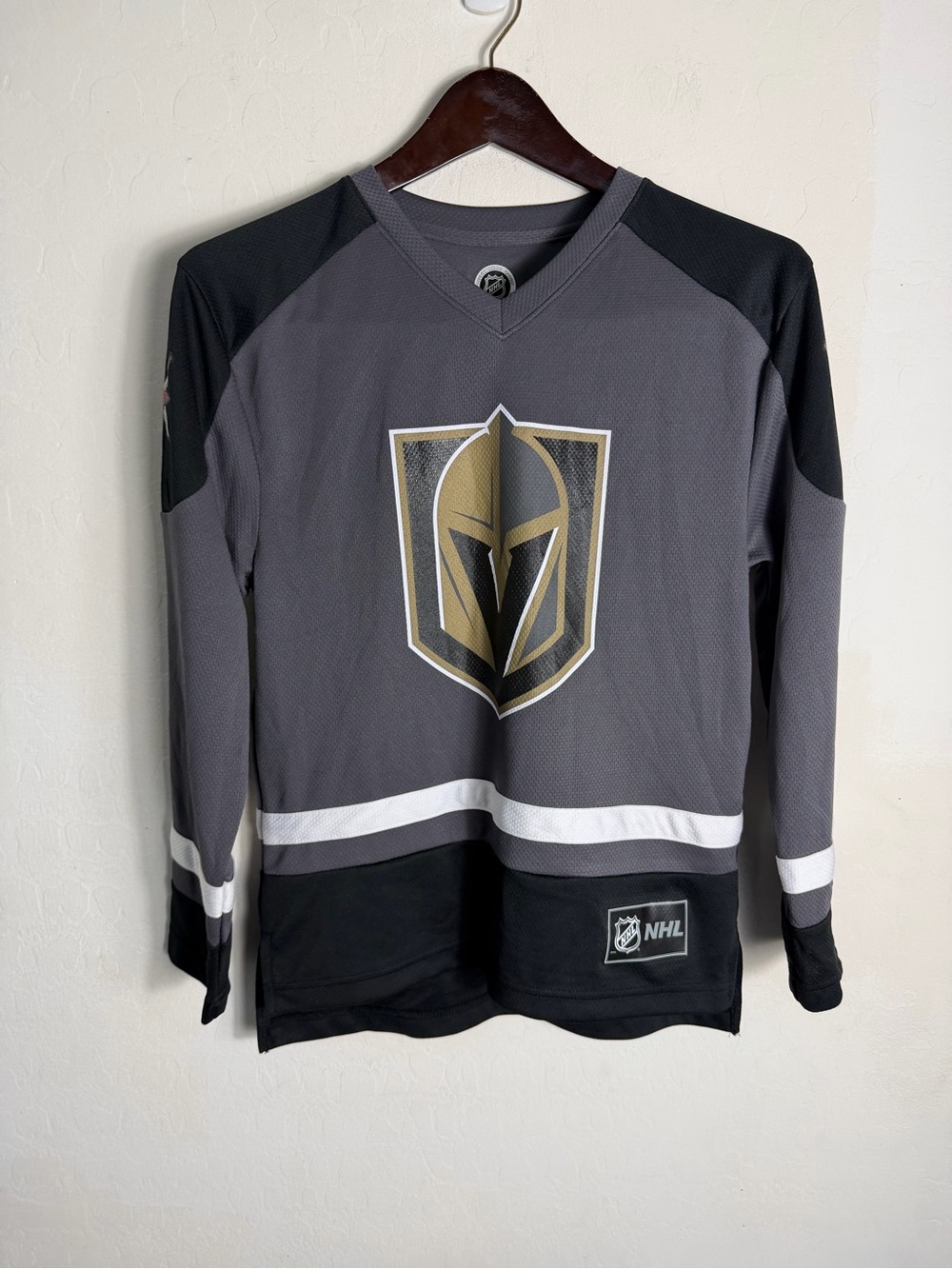 NHL Vegas Golden Knights Gray, Black & Gold Hockey Jack Eichel Jersey